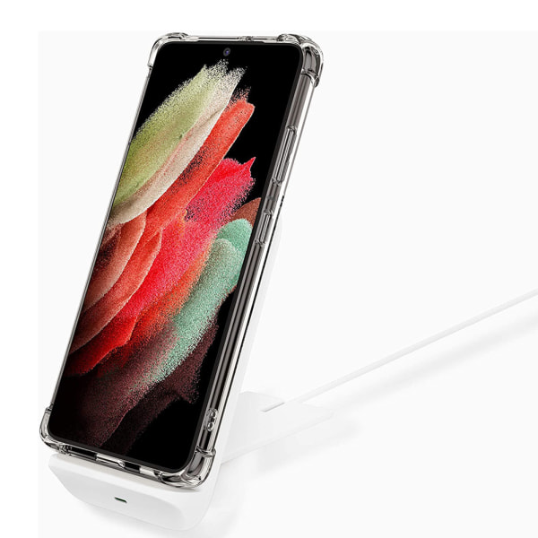 Stilfuldt cover med kortholder til Samsung Galaxy S24 Ultra Transparent