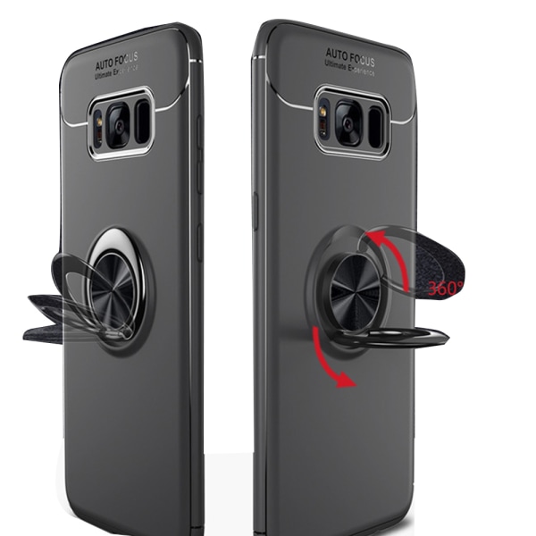Stilig deksel fra Auto Focus Ringholder - Samsung Galaxy S8 Blå/Blå