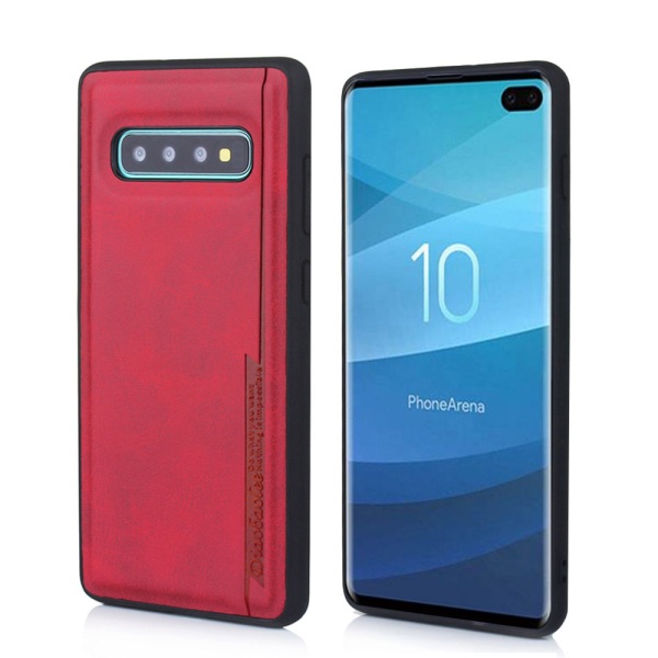 Samsung Galaxy S10 - Profesjonelt Pu-Leder-deksel Röd Röd