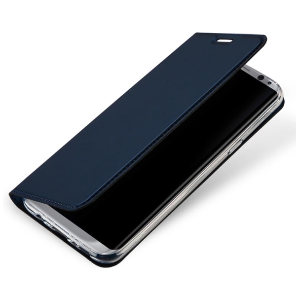 Stilrent Fodral med Kortfack av DUX DUCIS f�r Samsung Galaxy S8 Gråsvart