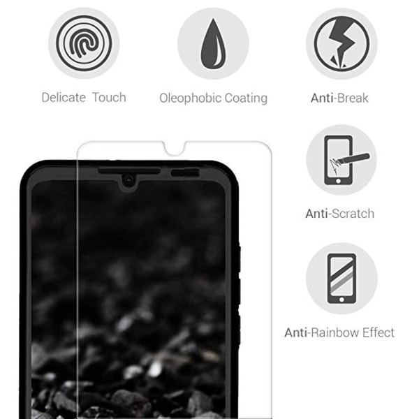 Huawei Y6 2018 - Praktisk beskyttelsesdeksel Dobbeltsidig Svart