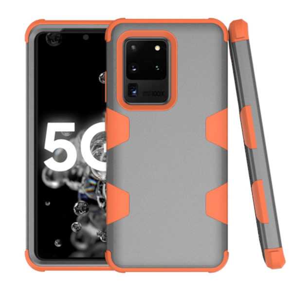 Stilsäkert Rugged Robot Skal - Samsung Galaxy S20 Ultra Grå/Orange