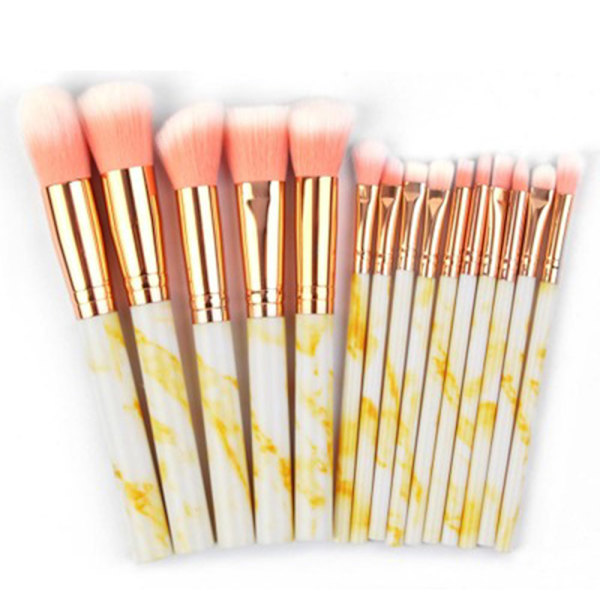 15 stk. Patie-Minerals Makeup Kosmetiske Børster Gul