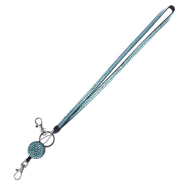 Exklusivt Smidigt Halsband, Nyckelband, Korthållare Ljusblå