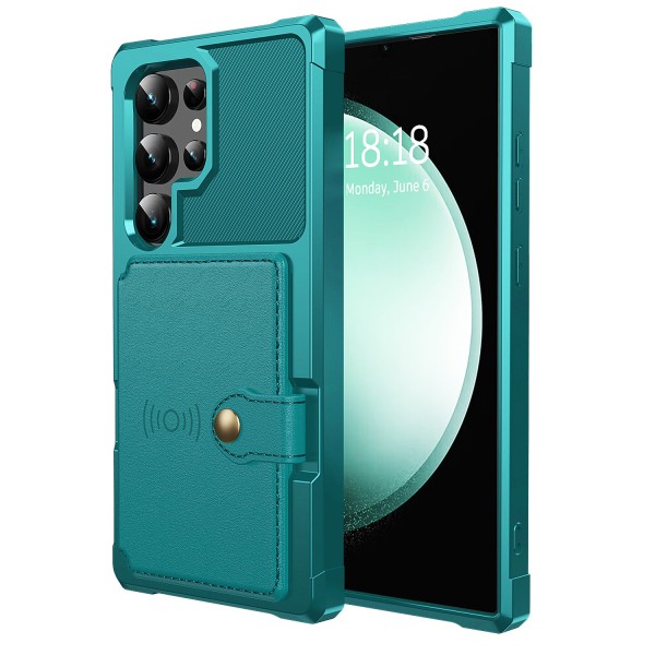 Samsung Galaxy S24 Ultra - Elegant Plånboksfodral Läder i Snygga Färgval Röd