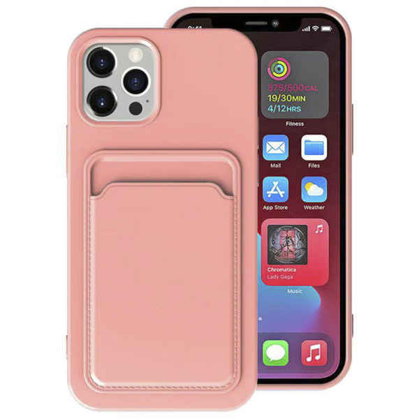 iPhone 12 Pro Max - Glat FLOVEME-cover med kortholder Lila