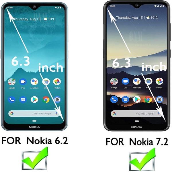 Nokia 6.2 10-PACK Skärmskydd 2.5D 9H 0,3mm HD-Clear Svart Svart