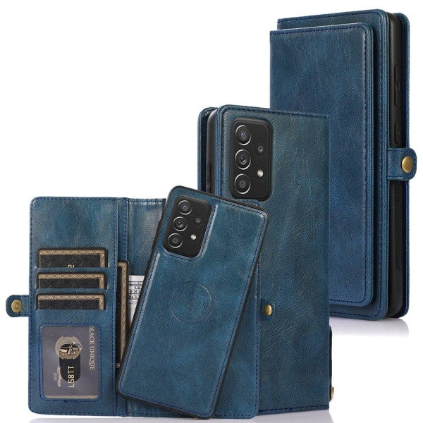 Samsung Galaxy A52 - Praktisk Stilfuldt 2-1 Wallet etui Svart