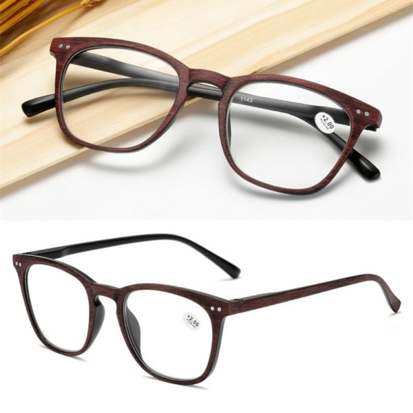 Stilrena Praktiska Läsglasögon med Styrka Brun +3.0