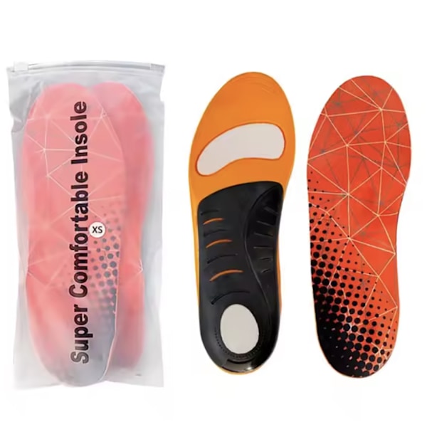 Stötdämpande Inläggssulor för Aktiva Dagar Orange XS