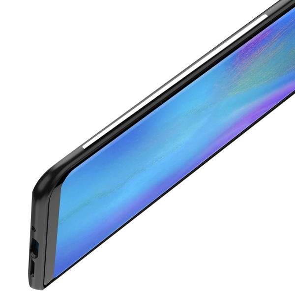 Huawei P30 Pro - Stilsäkert Hybridskal med Ringhållare (LEMAN) Svart/Silver