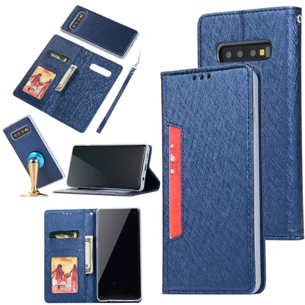Samsung Galaxy S10 Plus - Gjennomtenkt lommebokdeksel Mörkblå