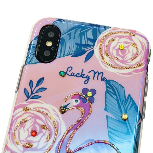 iPhone X/XS - Silikonskal Holiday (Pretty Flamingo)
