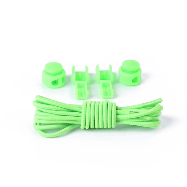 Elastiske snørebånd - inklusive snøre (længde: 100 cm) Grön (Självlysande)