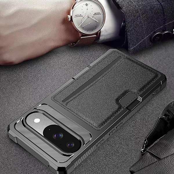 Google Pixel 9/9 Pro - Slimmat Plånboksfodral för 2 kort!