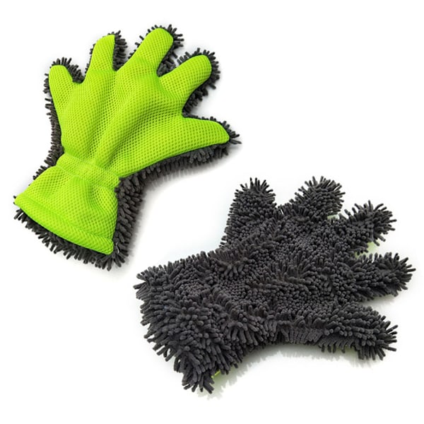 Smidig One Size Microfiber Rengöringshandske för Fordon Grön