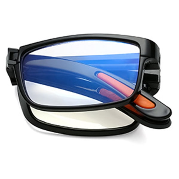 Glat foldbare læsebriller med styrke Svart +1.0
