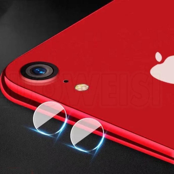 2-PAKK iPhone SE 2020 skjermbeskytter + kameralinsebeskytter HD 0,3 mm Transparent/Genomskinlig