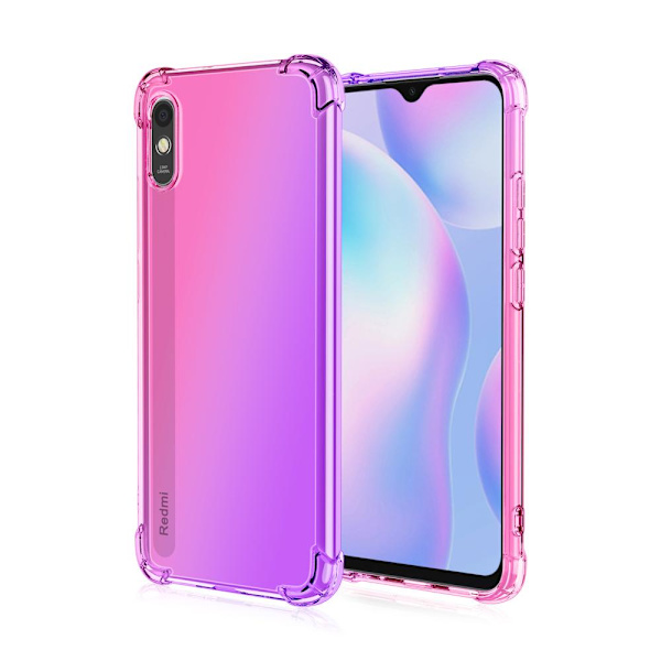 Xiaomi Redmi 9AT - Stilsäkert Stöttåligt Silikonskal Genomskinlig