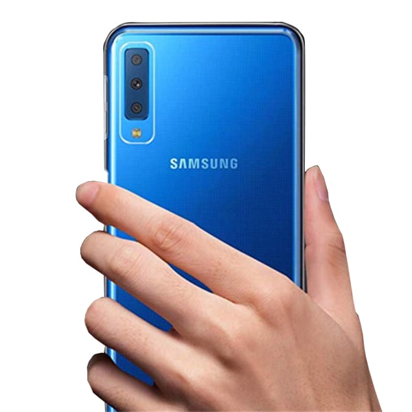 Beskyttelsesdeksel i silikon - Samsung Galaxy A7 2018 Transparent/Genomskinlig