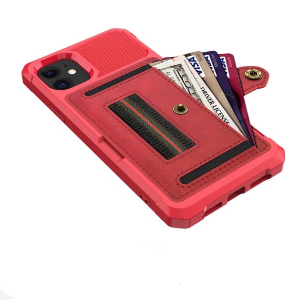 iPhone 12 Mini - Gennemtænkt stilfuldt cover med kortholder Svart
