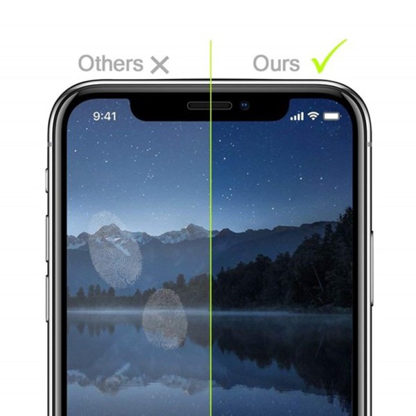 iPhone XS Max Näytönsuoja 2.5D kehyksellä 9H HD-Clear Svart
