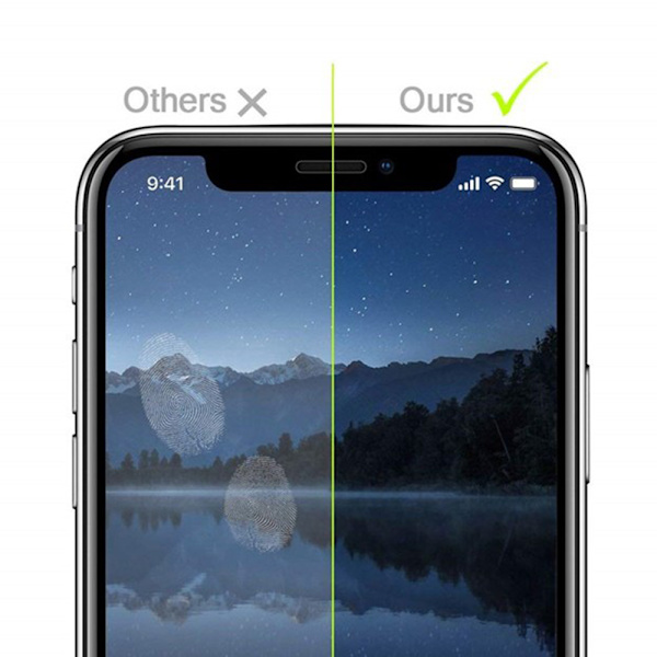 iPhone XS Max Skärmskydd 2.5D med Ram 9H HD-Clear Svart