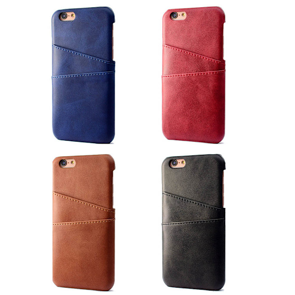 Skal med Korthållare i RETRO-Design för iPhone 6/6S Blå