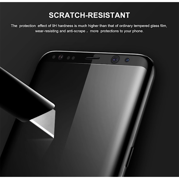 Samsung Galaxy S8 - (3-PACK) HuTech EXXO-Skærmbeskyttelse med Ram Svart