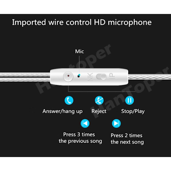 FONGE MXJ In-ear Hörlurar med Mic In-lineControl (Earphone) Röd