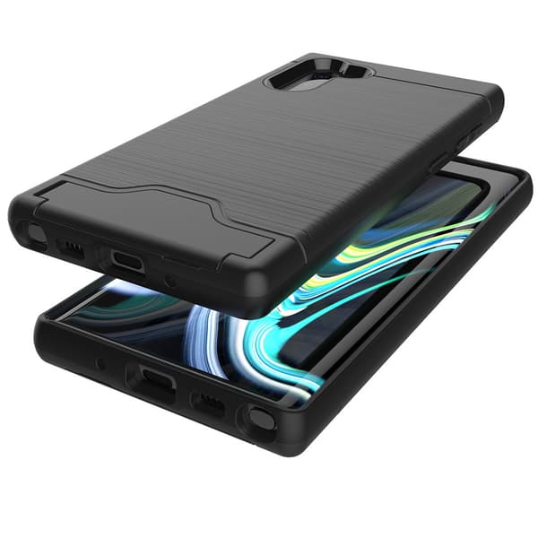 Samsung Galaxy Note10 - Stilrent Skal med Kortfack Grå