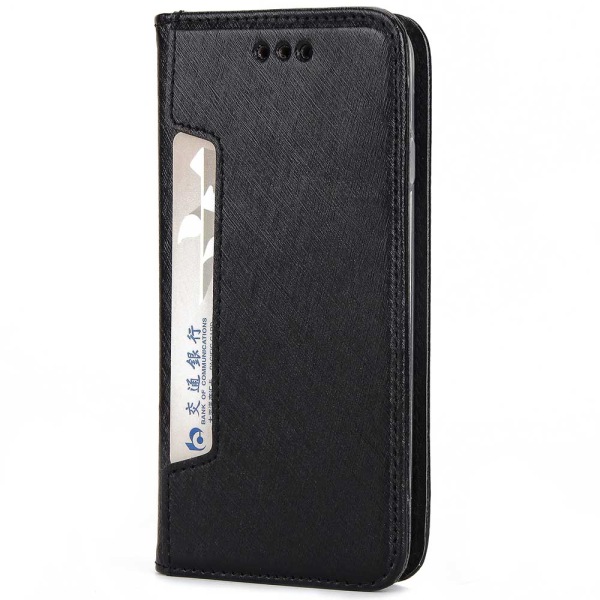 Smart Stylish Wallet Cover - iPhone 8 Svart