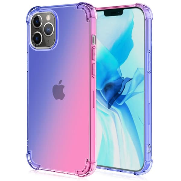 iPhone 13 Pro - Skyddande Silikonskal (FLOVEME) Blå/Rosa