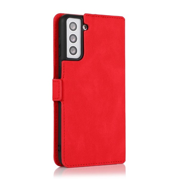 Samsung Galaxy S21 Plus - Effektivt stilig lommebokdeksel Röd
