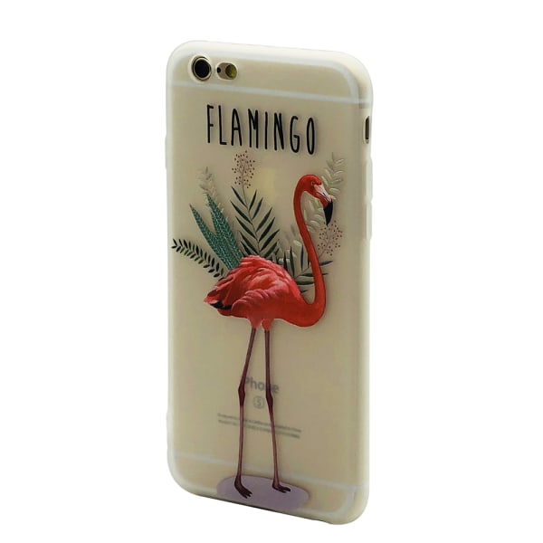 Flamingo - Retroskal av silikon för iPhone 6/6S Plus