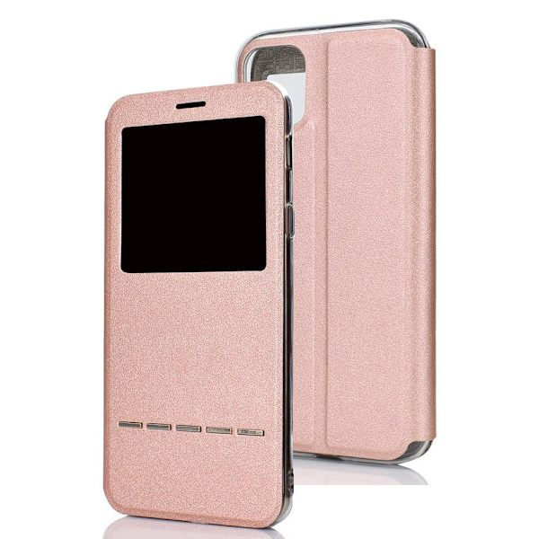 iPhone 12 Pro Max - Praktiskt Stilsäkert Leman Fodral Rosa