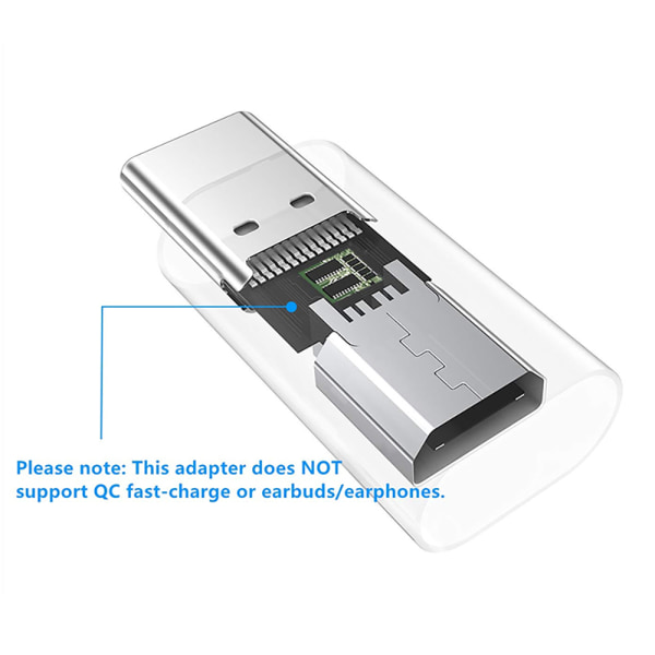 Adapter iPhone til USB-C USB 3.0 PLUG AND PLAY Vit