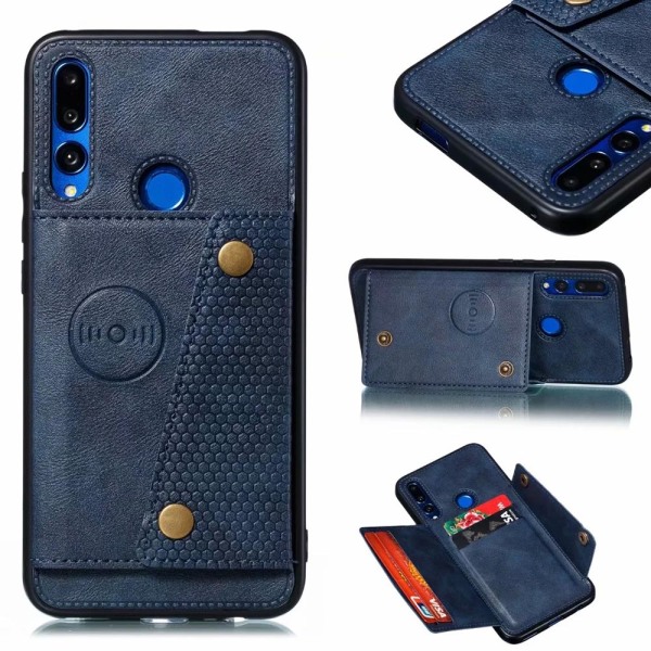 Huawei P Smart Z - Praktisk deksel med kortholder Mörkblå