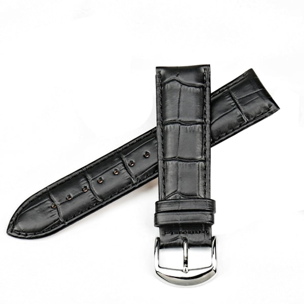 Bekvämt Klockarmband (Vintage-Design) i PU-Läder Vit 22mm