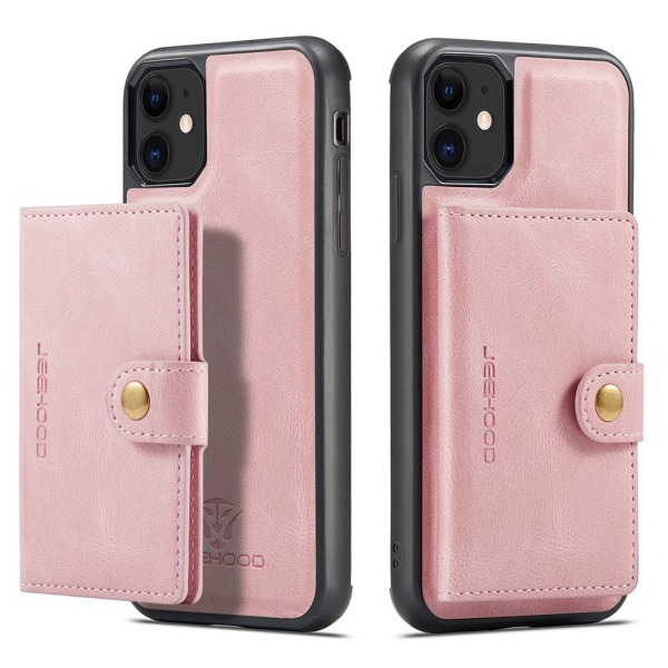 iPhone 12/12 Pro - Skal med Korthållare Roséguld