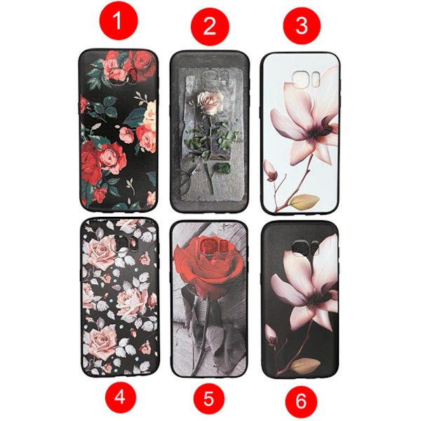 Blommiga Skyddsskal för Samsung Galaxy S7 Edge 3