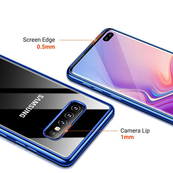 Effektfullt Skyddsskal av mjuk Silikon till Samsung Galaxy S10 Silver