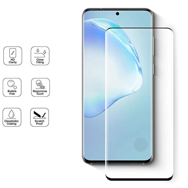 2-PACK Samsung Galaxy Note 20 Ultra Skärmskydd 3D 0,3mm Transparent/Genomskinlig
