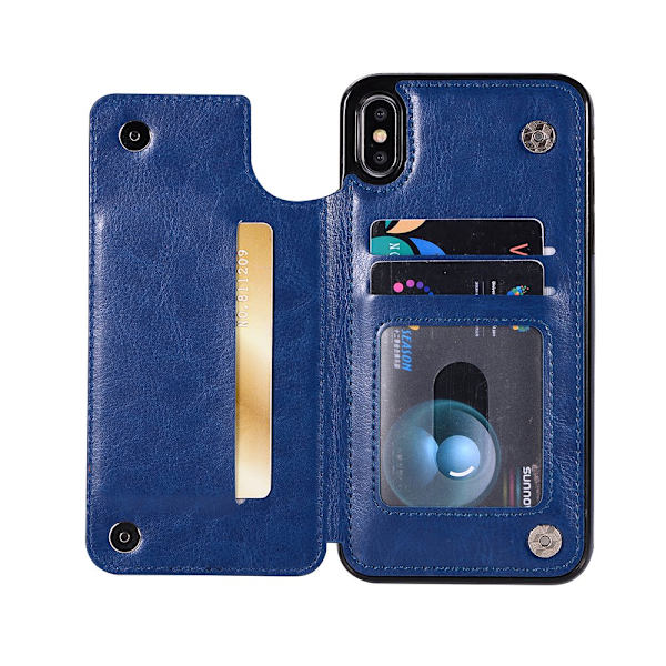 Praktiskt Skal med Kortfack iPhone XS Max (NKOBEE) Svart