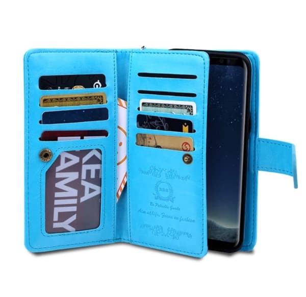 Plånboksfodral med 9 kortfack från ROYBEN Samsung Galaxy S8+ Vit