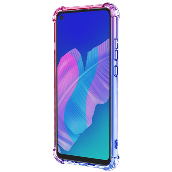 Huawei P40 Lite E - Stilfuldt silikone beskyttelsescover Rosa/Lila Rosa/Lila