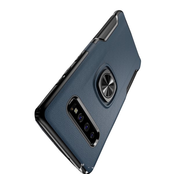 Samsung Galaxy S10E - Stilrent Skal med Ringhållare Mörkblå