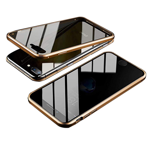 iPhone 7 - Stilfuldt beskyttende magnetisk cover Guld