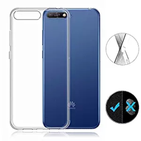 Silikone cover - Huawei Y6 2018 Transparent/Genomskinlig