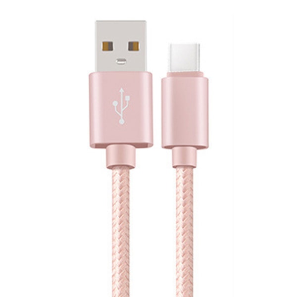 USB-C/Type-C Snabbladdningskabel 300cm (Slitstark/Metallhuvuden) Silver